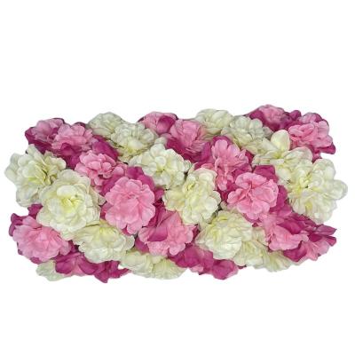 China DP0004 Pink And White Fashion Hydrangea Gradient Artificial Wedding Silk Flower Wall Eco-friendly Romantic for sale