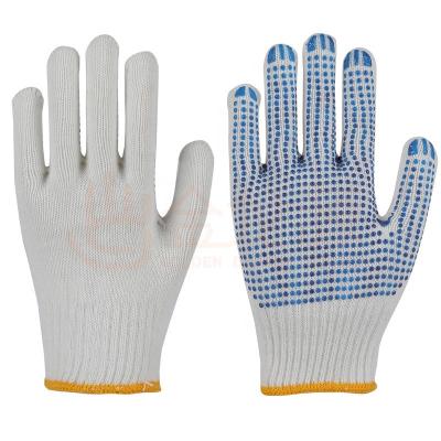 China Quick Delivery Comfortable And Flexible 10 Gauge Cotton Yarn PVC Dots Glove For Industry for sale