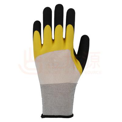 China Comfortable Custom Waterproof Natural Nylon Latex Work Gloves Waterproof /Durable /Flexible Working Gloves for sale