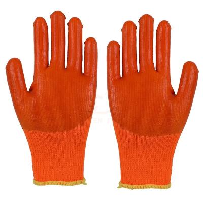 China Comfortable And Flexible Wholesale Latex Coated Polyester Tank Top Liner Safety PVC Dipped Working Gloves From China for sale