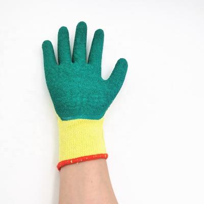 China Comfortable and soft elastic wear-resisting cotton custom latex coated glove10g cotton latex coated gloves manufacturer for sale