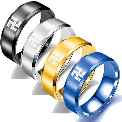 China FASHIONABLE Made in China Round Stainless Steel Rings Unisex Custom Silver Jewelry Women for sale