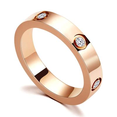 China Cubic Zirconia Many Sizes Dainty Gold Designer Rose Plated Rings Prices for sale