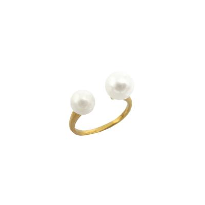 China FASHIONABLE RTS US6.5 14K Gold Pearl Ring Ring Jewelery Wholesale Price OEM ODM High Quality Customized Elegant Style For Women for sale