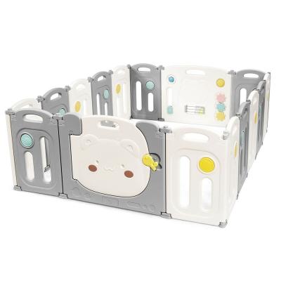 China Modern Home Activity Center Baby Safety Yard Play Set ABST 16 Panel Baby Connection Indoor Outdoor Yard for sale