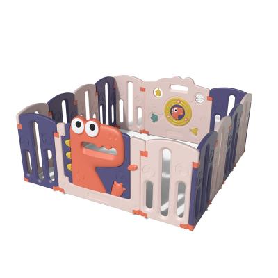 China Cute Dinosaur Style Cute Design ABST Dinosaur Strong Suction Cup Bases Yard Sturdy Kid's Play Safety Playpen for sale