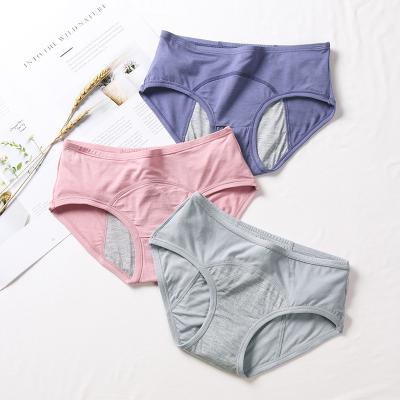 China XuanLing Breathable 3 Diaper Breathable Period Modal Mid Waist Cotton Leak Proof Underwear Reusable Briefs For Ladies for sale