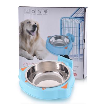 China High Stocked Stainless Steel Pet Bowls Cat Raised Rack Plate Pet Food Feeder Neat Dog Bowl Wholesale Dog Bowls for sale