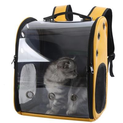 China Custom Stored Travel/Walking Backpack Cat Dog Design Transparent Breathable Cartoon Print Logo Color Carrier Bag for sale