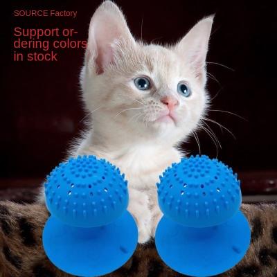 China New Cat Dog Floor Golf Sucker Ball Chew Ball Stored Rubber Teeth Cleaning Molar Chew Ball for sale