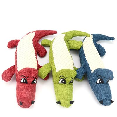 China Stored Toy Voice Bite Pet Toy Simulation Crocodile Chew Dog Resistant Customization for sale