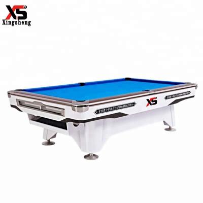 China High Quality Outdoor American Pool Table Fancy 9 Ball Pool Table Slate Bed Modern Design Balls Auto-Return System With Chrome Corners for sale