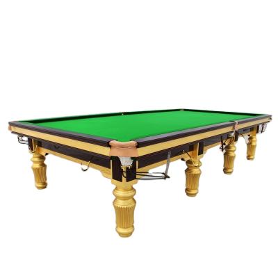 China 2020 Wholesale High Quality Real Leather Pocket Size 12ft Indoor Snooker Pool Table For Club for sale