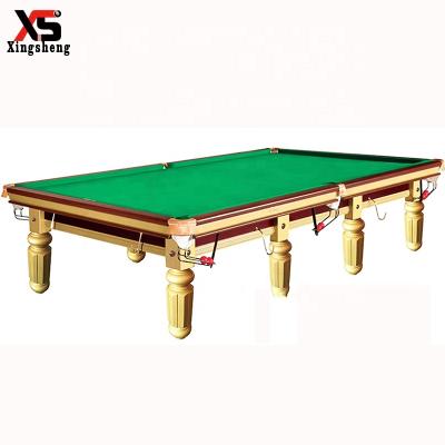 China Wholesale high quality snooker snooker snooker pool table usa standard size 12ft real leather pocket for sale