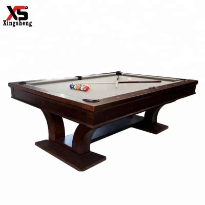 China 2020 Real Leather Pocket Slate Family Snooker Pool Table High End Solid Wood Indoor Billiard Table for sale