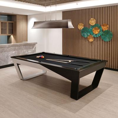 China Real pokect sale design origami pool billiards high grade modern special hot leather table leather custom made leisure family pool table for sale for sale