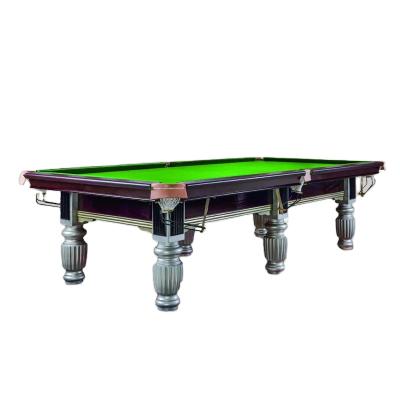 China Real leather pocket pool table natural black slate for billiard table for sale