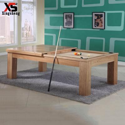 China Wholesale Real Leather Professional Manufacturer 7ft/8ft/9ft Pocket Slate Billiard Solid Wood Top Dining Billiard Table For Family for sale