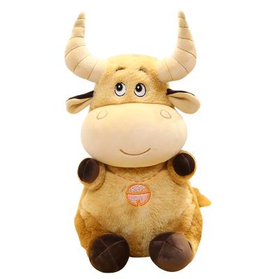 China Soft Cow Santa Claus Cat Channel Plush Stuffed Cattle Electric Brain Storage Box Plush Dinosaur Toys for sale