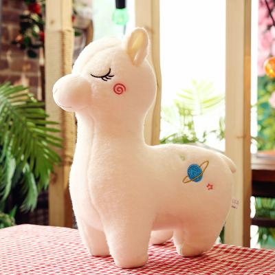 China Plush Toys Ribbon Curry Staff Super Quality Baby Stuffed Kawaii Hot Colorful Llama Arpakasso Rainbow Alpaca Sheep Soft Plush Toy for sale