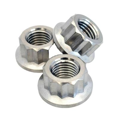 China General Industry Purchasing M10x1.25 Titanium 12 Point Flange Nuts M10 M8 M12 M14 for sale