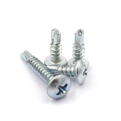 China Blue Zinc Plated Phillips Rounded Head Drilling Self Tapping Screws in Various Sizes for sale