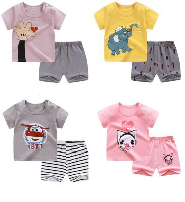 China Top selling Korean children's summer cotton short sleeve suit anti-shrink products 2020 new for sale