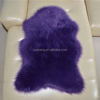 China Natural Single Skin Type Anti-Slip Long Hair Fur Cover With Tail For Home Floor for sale