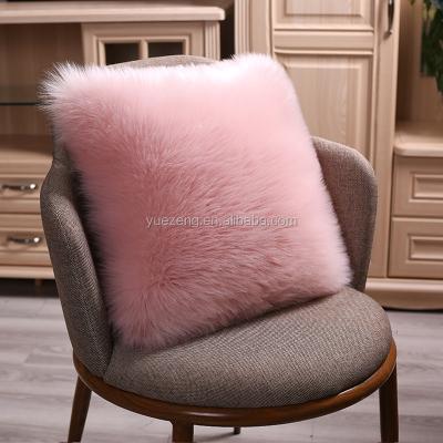 China Factory Price Eco-friendly Wholesale Plush Long Pile Faux Fur Pillow for sale