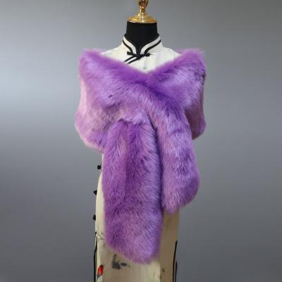 China Clothing Decoration Best Selling Artificial Winter Faux Fur Warm Shawl for sale