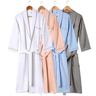 China QUICK DRY Wholesale 100%cotton Waffle Robes Hotel Bathrobe for sale