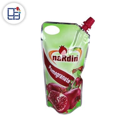 China Factory Price Moisture Proof Customized Stand Up Spout Pouch Food Beverage Bag For Juice for sale