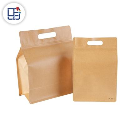 China Portable Moisture Proof Restaurant Food Wrapping Hot Wrapping Paper Take Out Bags With Handle for sale