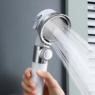 China Without Sliding Bar High Pressure Shower Heads Pressurized ABS 3 Function Hand Shower Head Only for sale