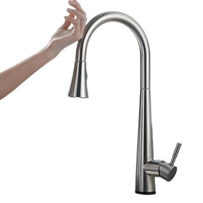 China Pull Out Infrared Spray Sensor Kitchen Sink Faucets Spring Vervied Mixer Pull Down Faucet Mixer Sense Faucets for sale