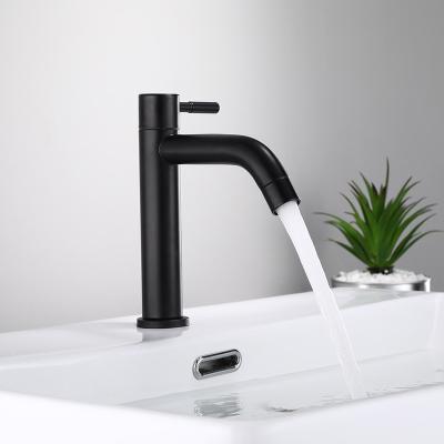 China Cold Single Basin Faucet 304 Stainless Steel Under Counter Basin Faucet Lavatory Faucet for sale