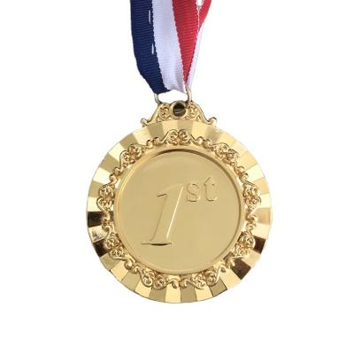 China Global Custom Track Medals With Bronze Ribbon White Gold Silver For Sports for sale