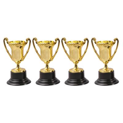 China Global Kids Awards Trophy Professional Cup Plastic Kids Awards Prizes Small Cup With Gold Base for sale