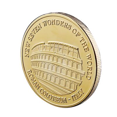 China Italy Factory Custom Made Roman Colosseum Souvenir America's Seven Wonders of the World Collectibles Coin for sale