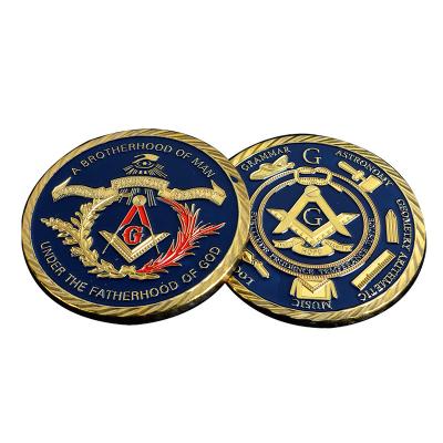 China America Hot Freemasons Brotherhood of Freemasons Masonic Challenge Coin for sale