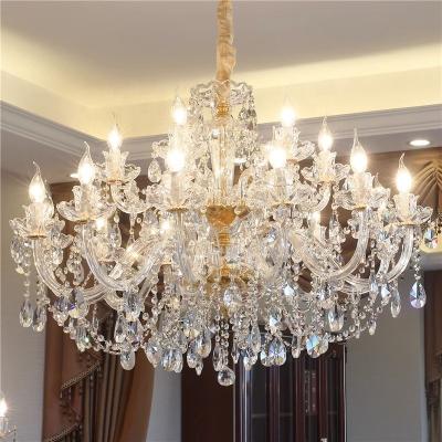 China Modern European K9 Crystal Chandelier Living Room Lights Luxury Dining Room Bedroom Lights Villa Hall Hotel Dining Room Lights for sale