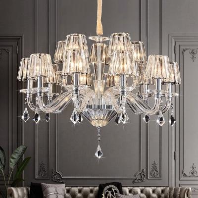 China French post-modern luxury crystal light simple atmosphere dining room bedroom light living room chandelier household for sale