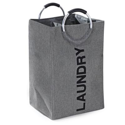 China Large Laundry Hamper Fabric Eco-friendly Collapsible Laundry Hamper Foldable Clothes Bag Folding Wash Bin for sale