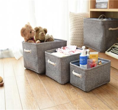 China Doll Decorative Storage Boxes Fabric Eco-Friendly Industrial Storage Bin With Handle Drawer, Organization Canvas Home Storage Bin for sale