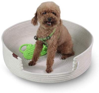 China Sustainable Pet Beds Cotton Rope Dog Nest Bed Pet Baskets Dog Cats Toys Storage for sale