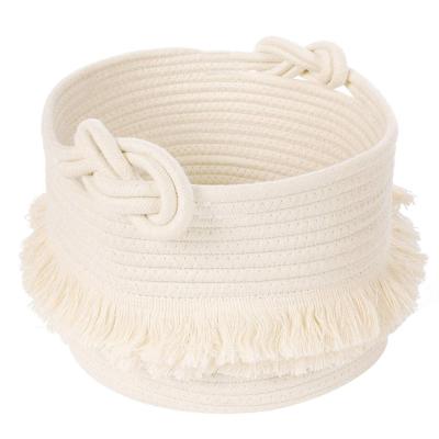 China Sustainable Toys Basket Sundries Rope Cotton Basket Decorative Baby Basket for Toys, Blankets, and Laundry for sale