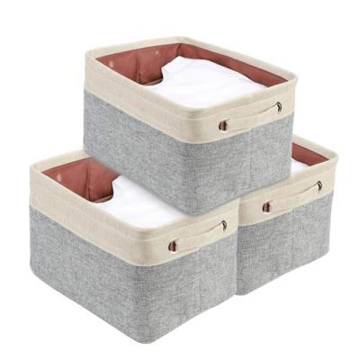 China Sturdy Cationic Cube Collapsible Collapsible W/Handles in Extra Large Collapsible Bin Extra Large Storage Bin Cloth Storage Basket for Organizing Shelf for sale