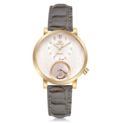 China Reloj barato de la banda del cuero de la caja de reloj de la aleación de la buena calidad de la muñeca de la moda de las mujeres WJ-8442 en venta