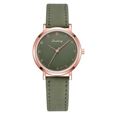 China WJ-8411 Woman Alloy Watch Case Quartz Leather Band Watch for sale