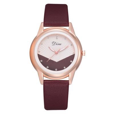 Chine Nouvelle montre de caisse d'alliage de bande en cuir de dames de la mode WJ-8390 à vendre